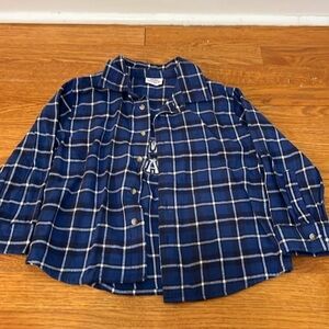 Mish Boy’s Blue Plaid Button Long Sleeve Top Size 5
